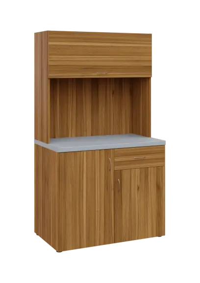 KUCH - SIMPLE 3 kuchyňka s výklopem (bez vybavení), 1800x1000x6000 mm, ořech světlý